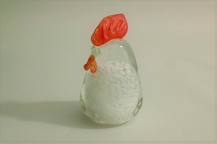 No.6184「ガラス製ペーパーウェイト：鳥モチーフ」