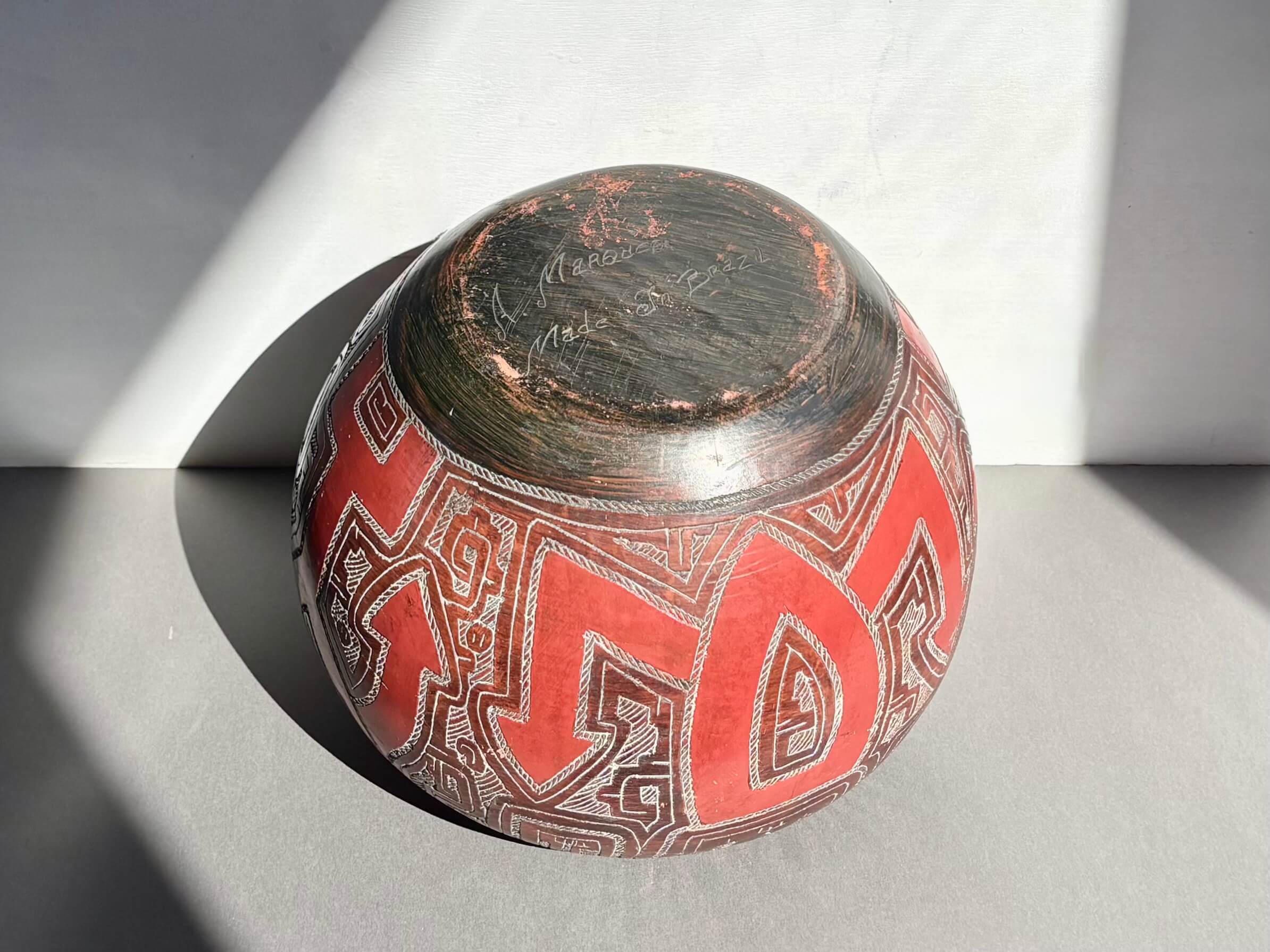 No.12799「Marajoara 陶器の壺:ブラジル」直径25cm - 画像 (5)
